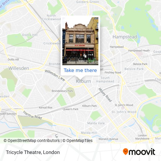 Tricycle Theatre map