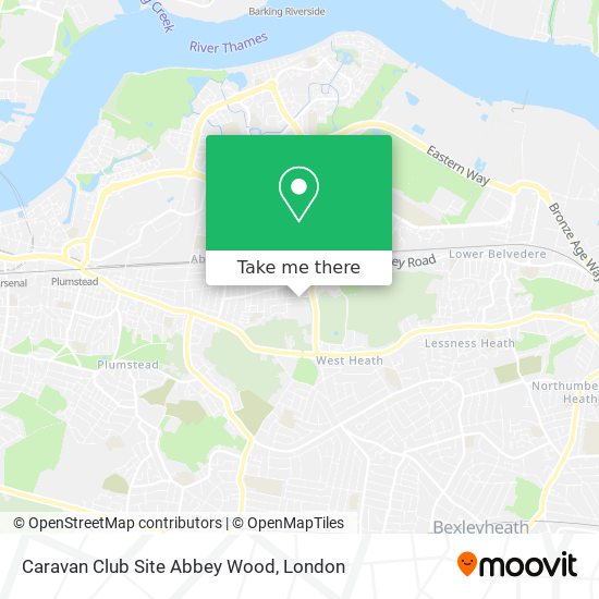 Caravan Club Site Abbey Wood map