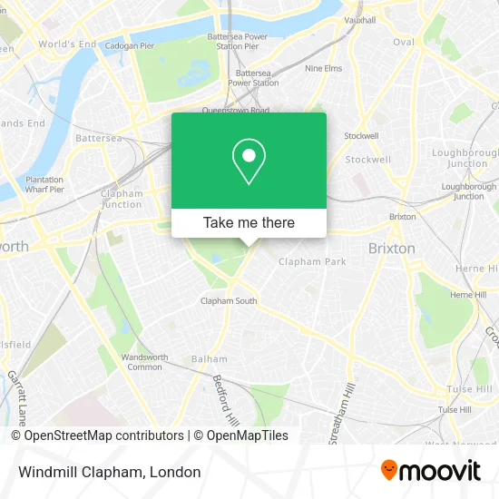 Windmill Clapham map