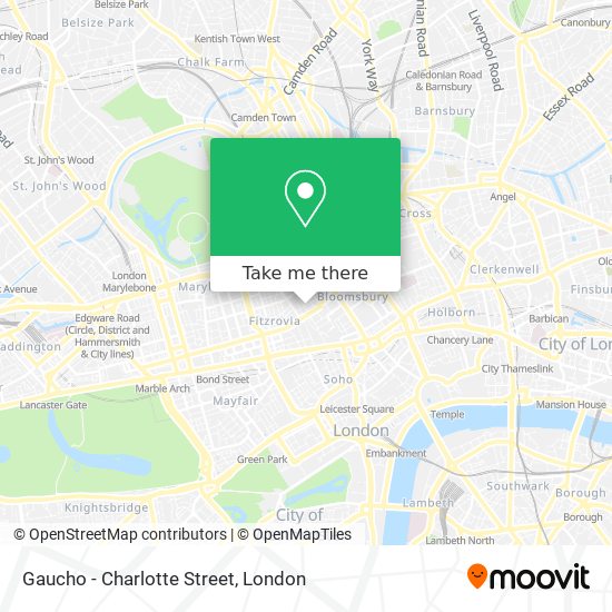 Gaucho - Charlotte Street map