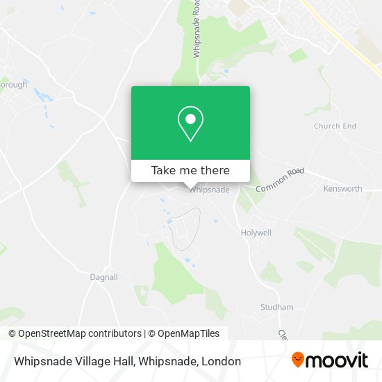 Whipsnade Village Hall, Whipsnade map