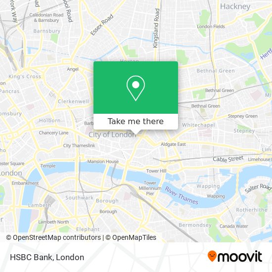 HSBC Bank map