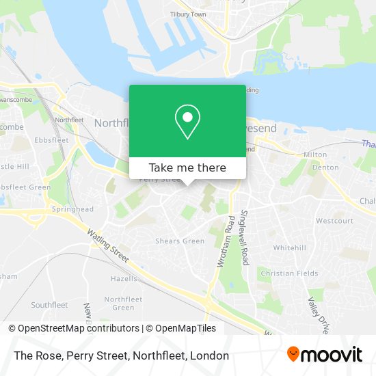 The Rose, Perry Street, Northfleet map