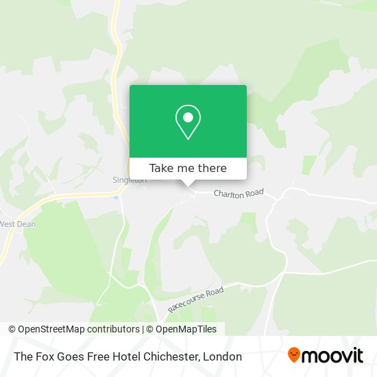 The Fox Goes Free Hotel Chichester map