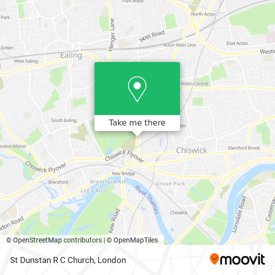St Dunstan R C Church map