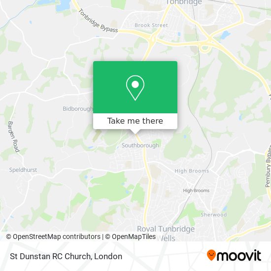 St Dunstan RC Church map