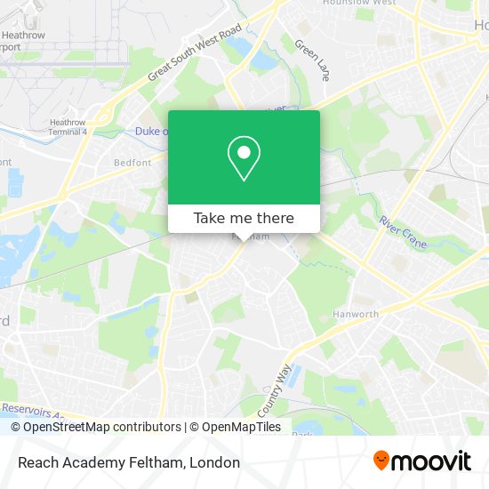 Reach Academy Feltham map