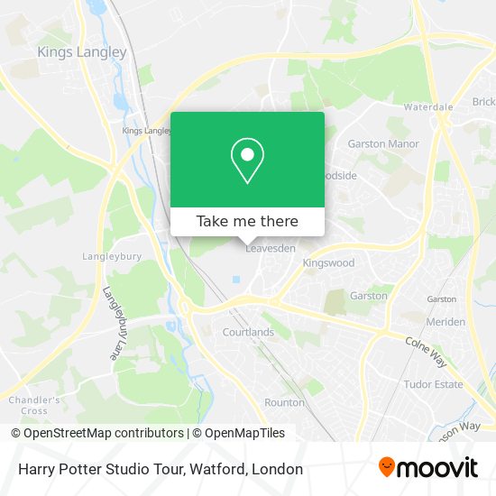 Harry Potter Studio Tour, Watford map