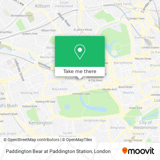 Paddington Bear at Paddington Station map