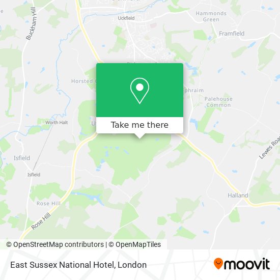 East Sussex National Hotel map