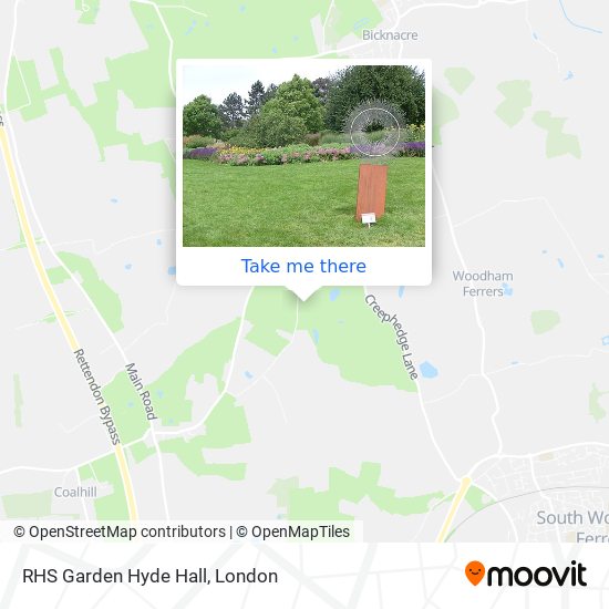 RHS Garden Hyde Hall map