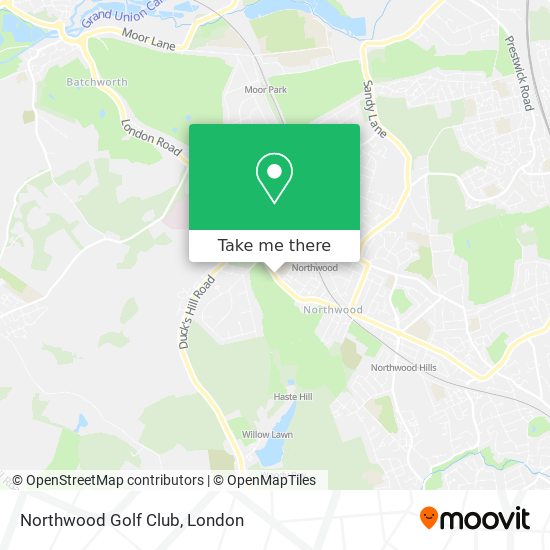 Northwood Golf Club map