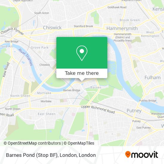 Barnes Pond (Stop BF), London map