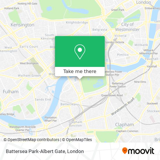 Battersea Park-Albert Gate map