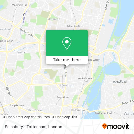 Sainsbury's Tottenham map