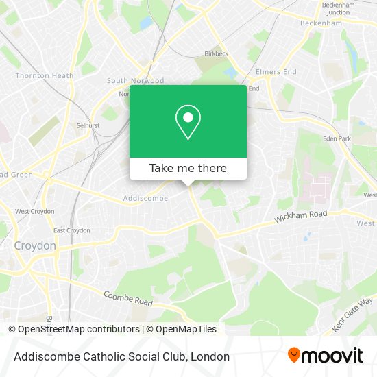 Addiscombe Catholic Social Club map