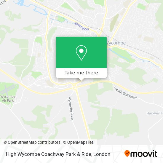 High Wycombe Coachway Park & Ride map