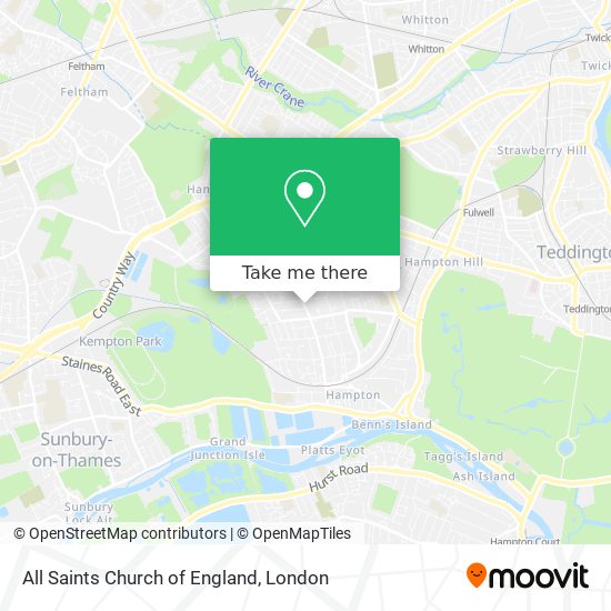 All Saints Church of England map