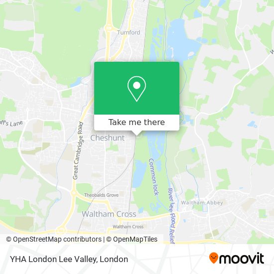 YHA London Lee Valley map