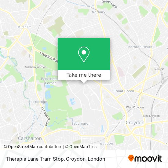 Therapia Lane Tram Stop, Croydon map