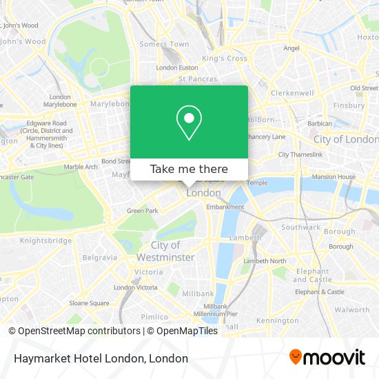 Haymarket Hotel London map