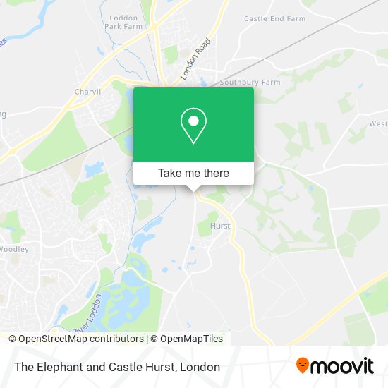 The Elephant and Castle Hurst map