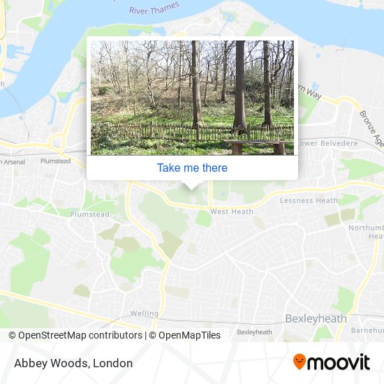 Abbey Woods map