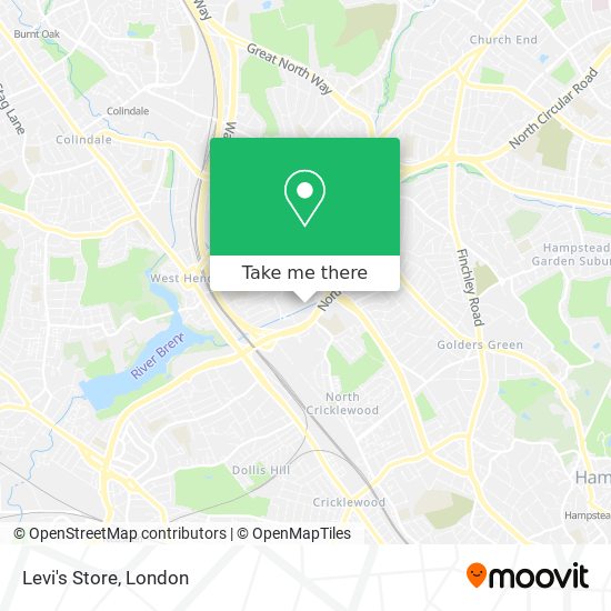 How to get to Levi's Store in Brent Cross by Bus or Tube?