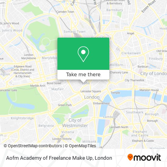 Aofm Academy of Freelance Make Up map