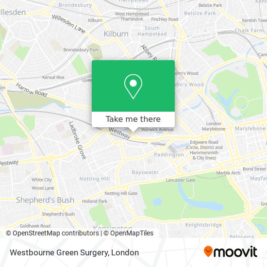 Westbourne Green Surgery map