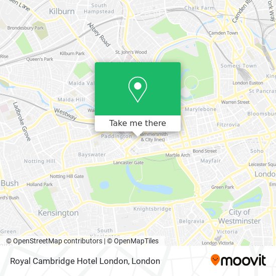 Royal Cambridge Hotel London map