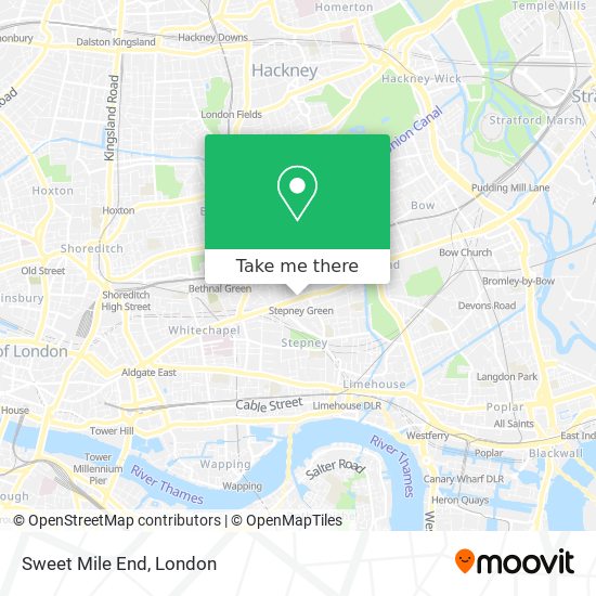 Sweet Mile End map