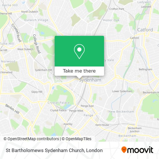 St Bartholomews Sydenham Church map