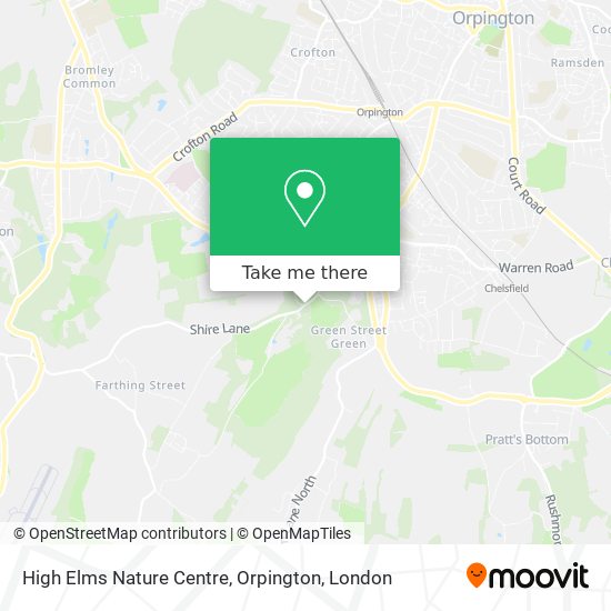High Elms Nature Centre, Orpington map