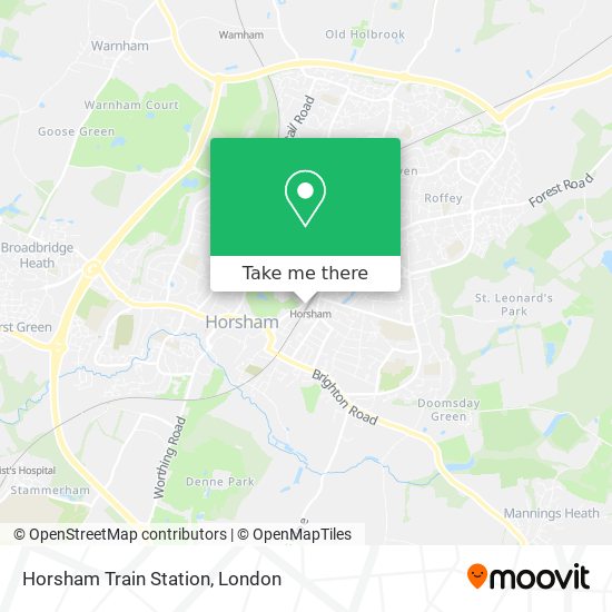Horsham Train Station map