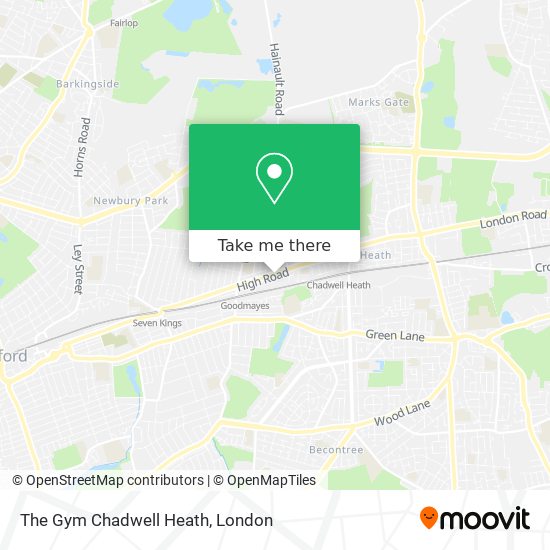 The Gym Chadwell Heath map