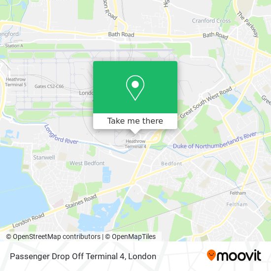 Passenger Drop Off Terminal 4 map