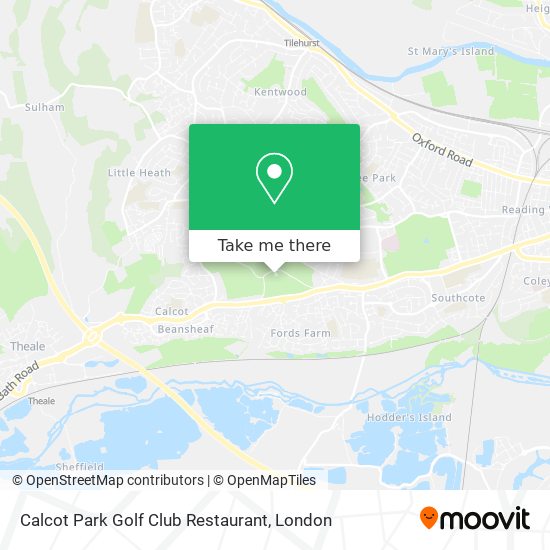 Calcot Park Golf Club Restaurant map