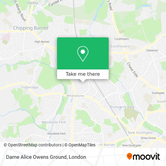 Dame Alice Owens Ground map