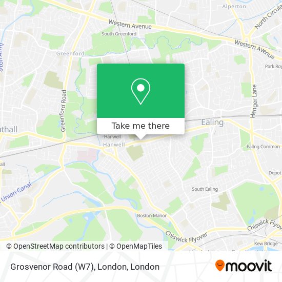 Grosvenor Road (W7), London map