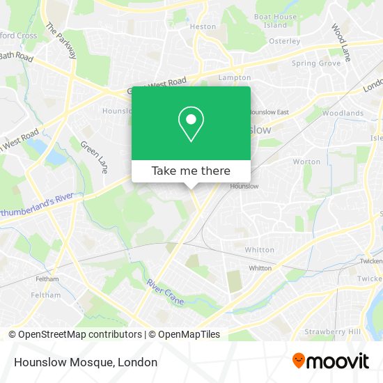 Hounslow Mosque map