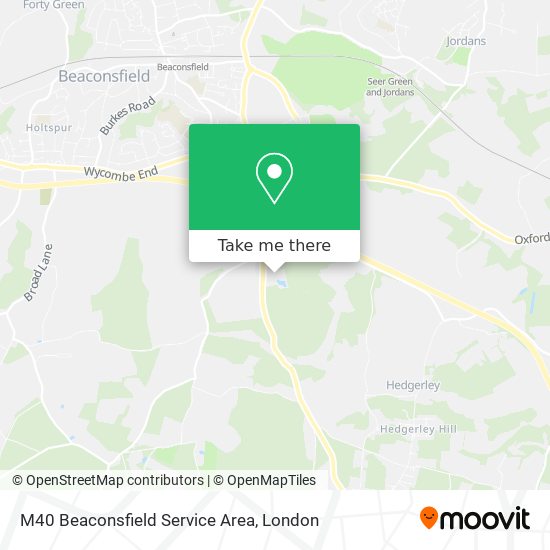 M40 Beaconsfield Service Area map