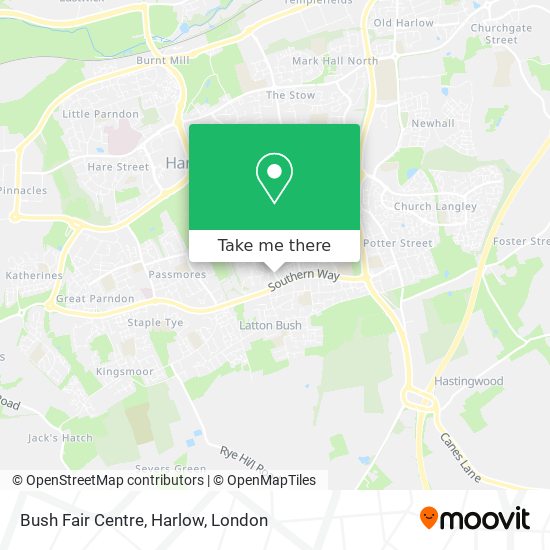 Bush Fair Centre, Harlow map