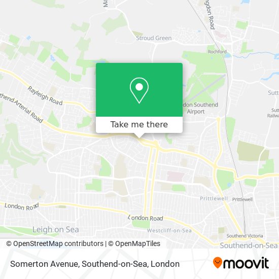Somerton Avenue, Southend-on-Sea map
