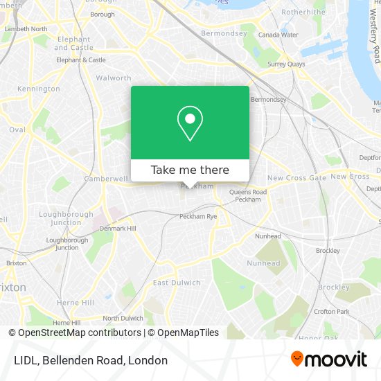 LIDL, Bellenden Road map