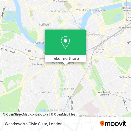 Wandsworth Civic Suite map