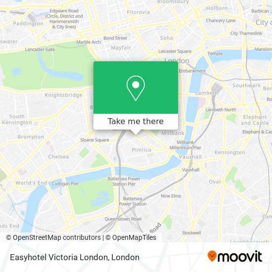 Easyhotel Victoria London map
