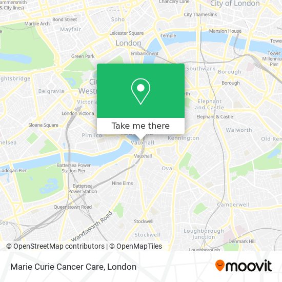 Marie Curie Cancer Care map