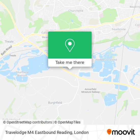 Travelodge M4 Eastbound Reading map