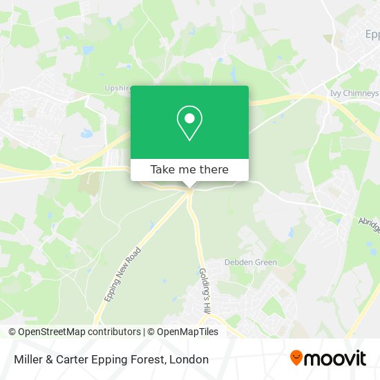 Miller & Carter Epping Forest map